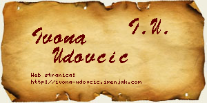 Ivona Udovčić vizit kartica